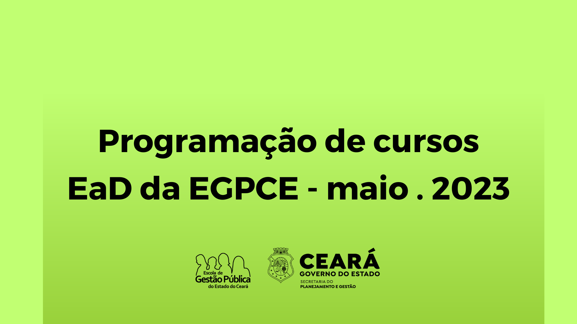 Cursos EaD da EGPCE – Maio