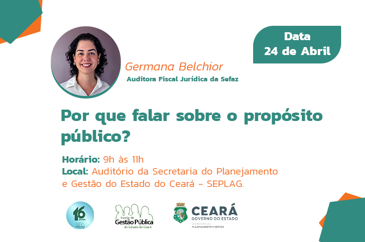 EGPCE lança inscrições para Palestra “Por que falar sobre o propósito público?”