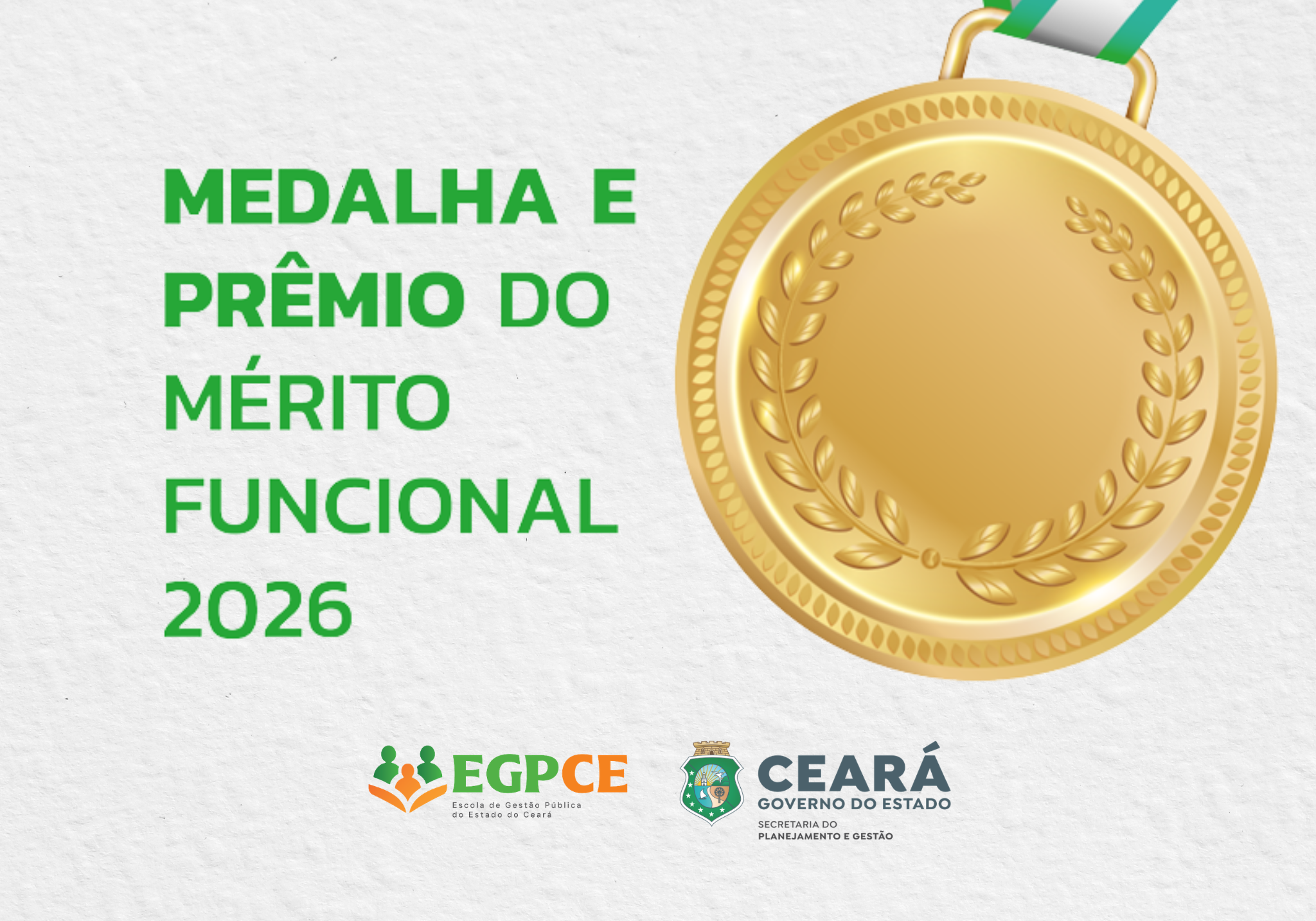 Governo do Ceará abre inscrições para a Medalha e Prêmio do Mérito Funcional 2026
